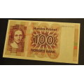 100 kr. 1977 Q B Erst. Sort rst. kV.01*kV. 1160 - Bilder er sedellen du fr.Sort. rstall. Vurder ogs fra bilder. / Tore Rimstad: kr.  200,-