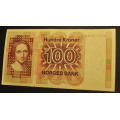 100 kr. 1977 H K * Erst. kv. 01 * katv. 670 - Bilder er sedellen du fr. Vurder ogs fra bilder. / Tore Rimstad: kr.  105,-