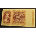 100 kr. 1977 H O * Erst. kv. 01 * katv. 670 - Bilder er sedellen du fr. Vurder ogs fra bilder. / Tore Rimstad: kr.  105,-