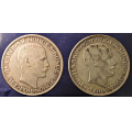 -10- Lott 2 stk. 2 kroner 1913, VK - NM9. kv. 1+ & god 1, smuss / Numisma Mynthandel A/S: kr.  53,-