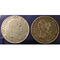 -12- Lott 2 stk. 2 kroner 1914, VK - NM10. kv. 1 & 1, toning, sm kh. / Numisma Mynthandel A/S: kr.  31,-