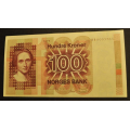 100 kr. 1977 H R * Erst. kv. 01 * katv. 670 - Bilder er sedellen du fr. Vurder ogs fra bilder. / Tore Rimstad: kr.  111,-