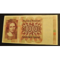 100 kr. 1977 H S * Erst. kv. 01 * katv. 670 - Bilder er sedellen du fr. Vurder ogs fra bilder. / Tore Rimstad: kr.  111,-