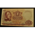 100 kr. 1977 Z Erst. 1. mill. Kv. 01 * Katv. kr. 1550 - Bilder er sedellen du fr. Lavt opplag. Vurder og by fra bilder. / Tore Rimstad: kr.  307,-