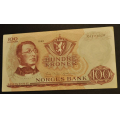 100 kr. 1966 X  Erst. kv. .god 1+*Katv. kr.700-900 - Bilder er sedellen du fr. Lavt opplag. Vurder ogs fra bilder. / Tore Rimstad: kr.  1,-