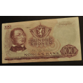 100 kr. 1967 X Erst. kv. 1+/01 * Katv. kr. 1000 ** - Bilder er sedellen du fr. Vurder ogs fra bilder. / Tore Rimstad: kr.  36,-