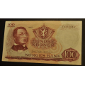 100 kr. 1968 X Erst. kv. 01 * Katv. kr. 1150 ** - Bilder er sedellen du fr. Vurder ogs fra bilder. / Tore Rimstad: kr.  2,-