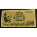 50 kr. 1981 Z 0 mill. Erst. kv.1+ * Katv. kr. 620 - Bilder er sedellen du fr. Vurder ogs fra bilder. / Tore Rimstad: kr.  206,-