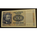 500 kr. 1997  * Kv. 0 - Bilder er sedellen du fr. Pen kv. 0.Vurder ogs fra bilder. Lavt opplag. IKKE SALR. / Tore Rimstad: kr.  1350,-