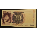 1000 kr. 1989 * Kv. 0-  * Katv. kr. 2250 - Bilder er sedellen du fr.Pen usirkulert. Vurder ogs fra bilder. IKKE SALR. / Tore Rimstad: kr.  1600,-