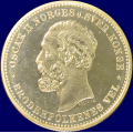 -2- 2 kroner 1887, restrike, kv. Proof. - Som NM19. I hartberger. / Numisma Mynthandel A/S: kr.  436,-
