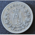 2 kr. 1893  * Kv.1/1+ * Katv. kr. 3100 - Bilder er mynten du fr. Vurder ogs fra bilder. / Tore Rimstad: kr.  117,-