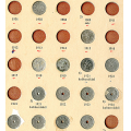 -24- Restlott 25 rer i Sieg-album. - Komplett etter 1924 unntatt 1942, London til 1982. Unntatt de nyeste ser alle ganske velbrukte ut. / Numisma Mynthandel A/S: kr.  405,-