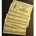 1 kr. 1948 K * Kv. 0 * Nr. rekkeflge. Katv. kr. 700 ** - Bilder er sedlene. Alle kv. 0. Pris KJP N er en (1) sedell. Ved kjp av flere er de i nr. rekkeflge. Du velger antall. IKKE SALR. / Tore Rimstad: kr.  400,-