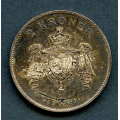-11- 2 krone 1907, kv. 1+, mrk adv. / Numisma Mynthandel A/S: kr.  233,-