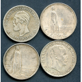 -21- Lot 4 stk 2 kr(1), VK - By etter bilder. / Numisma Mynthandel A/S: kr.  20,-