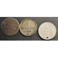 4 skilling slv 1825, 1842 og 1871 * VK* - Bilder er myntene. Hull kl. 12 p 4 skilling 1871. Estimert verdi 1200 til 1500 kr. Vurder ogs fra bilder. / Tore Rimstad: kr.  1,-