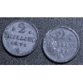 2 skilling slv 1871 med rosett og stjerne * kv.1+ - Bilder er myntene du fr. Katv. kr. 550 ** Vurder ogs fra bilder. / Tore Rimstad: kr.  1,-