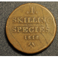 1 skilling 1816 * Kv. 1/1+ Katv. kr. 800 ** - Bilder er myntene. Vurder ogs fra bilder. / Tore Rimstad: kr.  1,-