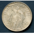 -11- Tsjekkoslovakia 50 korun 1955, kv. 01 - KM44 / Numisma Mynthandel A/S: NOK  1,-