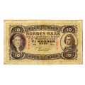 -2- 10 kroner 1919 H, kv. 1. - H 1469514. Smuss revers. Bredt årstall. / Numisma Mynthandel A/S: kr.  160,-