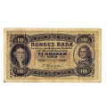 -4- 10 kroner 1923 K, kv. 1, S - K2339568. Liten fl, venstre hjørne nede. / Numisma Mynthandel A/S: kr.  315,-