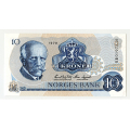 -17- 10 kroner 1979 HR, kv. 0 - HR0197856. Medflger lapp fra BMS. / Numisma Mynthandel A/S: kr.  101,-
