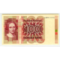 -33- 100 kroner 1977 QH, kv. 1+ - QH0013332. Sort nummer / Numisma Mynthandel A/S: kr.  50,-