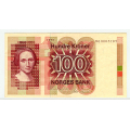 -59- 100 kroner 1977 HO, kv.1 - HO0005705. Brunt nummer / Numisma Mynthandel A/S: kr.  146,-