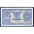 -1- 5 kr 1947C, kv. 1+/01 / Numisma Mynthandel A/S: kr.  368,-
