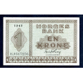 -12- 1 kr 1947K, kv. 0/01 / Numisma Mynthandel A/S: kr.  650,-