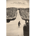 Mjndalen. Vikkollen.(Hoppbakke) Der hvor Verdensrek.blev sat. - Sendt til Wien 1923. Hj.brett. Norsk Lystryk 94? Avsender skriver om hoppbakken. / Knut J. Myrvang: NOK  75,-