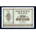 -2- 1 krone 1948K, kv. 0/01 / Numisma Mynthandel A/S: kr.  200,-