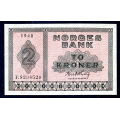 -5- 2 krone 1948F, kv. 0. / Numisma Mynthandel A/S: kr.  525,-