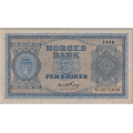 -9- 5 kroner 1948 D, kv. 0 - D.0072699. Signatur: Erik Thorp. Ex: Skanfil, 06/04 / Numisma Mynthandel A/S: kr.  525,-
