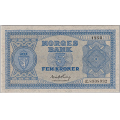 -12- 5 kroner 1950 E, kv. 0 - E.8908932. Signatur: Erik Thorp. Ex: Numisma Mynthandel, 02/05 / Numisma Mynthandel A/S: kr.  527,-