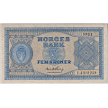 -18- 5 kroner 1952 I, kv. 0/01 - I.4302249. Signatur: Erik Thorp. Ex: Numisma Mynthandel, 06/04 / Numisma Mynthandel A/S: kr.  167,-