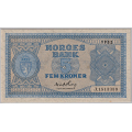 -19- 5 kroner 1952 J, kv. 0 - J.1813339. Signatur: Erik Thorp. Ex: Numisma Mynthandel, 02/05 / Numisma Mynthandel A/S: kr.  525,-