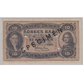 -26- 10 kroner 1944 F, specimen, kv. 0- - F.4403171. Signatur: Gerhard Meldahl Nielsen. Ex: Oslo Mynthandel, 05/06 / Numisma Mynthandel A/S: kr.  1360,-