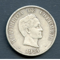 -28- Colombia 50 Centavos 1934, kv. 1 / Numisma Mynthandel A/S: NOK  100,-
