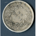 -31- Colombia Peso 1858, kv. 1/1+, ripe. - KM118 / Numisma Mynthandel A/S: NOK  500,-