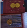 20 kr. 2001 med *stjerne * Brilliant kv. Katv. kr.1700  NM - Bilder er likt med settet du fr. Garantert strkent helt topp originalt sett.  Ikke salr. / Tore Rimstad: NOK  790,-
