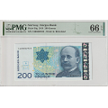 -41- 200 kroner 2014 C, kv. 66 - Pick#50g. PMG-slabb. Gem Unc-Exceptional Paper Quality / Numisma Mynthandel A/S: kr.  1,-