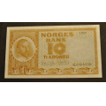 10 kr. 1957 K * Kv. 0 til 0-  * Katv. kr. 580 ** - Bilder er sedellen du f�r. Sjelden pen. Vurder ogs� fra bilder. IKKE SAL�R. / Tore Rimstad: kr.  280,-