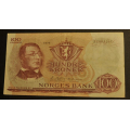 100 kr. 1975 Litra � * Kv. god 1 * katv. kr. 260 * - Bilder er sedellen du f�r. Ingen rifter eller hull. IKKE SAL�R. / Tore Rimstad: kr.  130,-