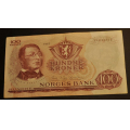100 kr. 1967 X Erst. kv. 1+ * Katv. kr. 850 ** - Bilder er sedellen du fr. Vurder fra bilder. / Tore Rimstad: kr.  105,-