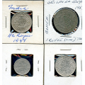 -37-Lott 4x Ind. Rupees(8) VK. / Numisma Mynthandel A/S: kr.  56,-