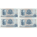 -4- Lott 7 stk. 10 kroner 1977A, i num.rekkef, kv. 0 - 1977A 8588464-70 / Numisma Mynthandel A/S: kr.  48,-