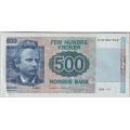 -23- 500 kroner 1994-VI, kv. 1+, stiftehull. / Numisma Mynthandel A/S: kr.  285,-