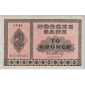 -7- 2 kroner 1948F, kv. 1+/01 / Numisma Mynthandel A/S: NOK  1,-